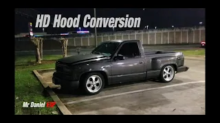 Super Clean Chevy Step Side Truck with rare Custom HD Hood Conversion