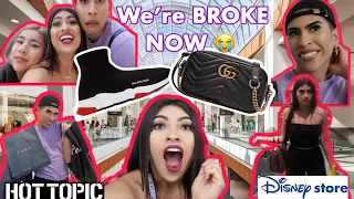 Buying Eachother EVERYTHING WE TOUCH BLINDFOLDED CHALLENGE!