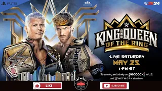 KING|QUEEN OF THE RING PPV | Double Title Match | WWE 2k24 Gameplay