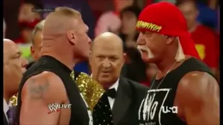 Brock Lesnar goes off Script on Hulk Hogan’s Birthday celebration
