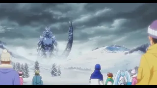 Hatsune Miku and snow Godzilla