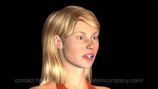 woman swallow pill anatomy medical explainer video website 3d