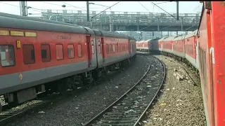 "HOWRAH VS SEALDAH RAJDHANI" || Action Packed Parallel Departure from Kanpur!!