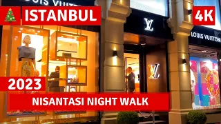 🎄Nighlife Christmas Istanbul Nisantasi 2022 December Walking Tour|4k UHD 60fps