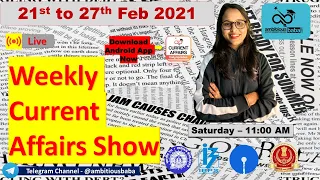 Best 200+ Current Affairs Weekly Discussion Feb Part 4 2021 for SBI , RRB  , IBPS , 2020-21
