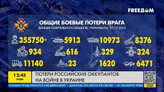 Сводка Генштаба ВСУ по состоянию на 27 декабря