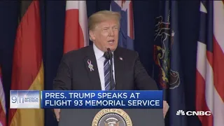 President Trump speaks at Flight 93 memorial service