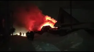 Пожар на улице Бакинской в Ульяновске