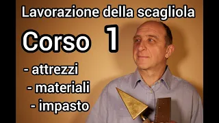 Lezione - corso 1 Dimostrazione pratica Lavorazione della scagliola Dal polvere al oggetto di marmo