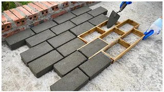 Creating a cement brick mold is very easy and beautiful