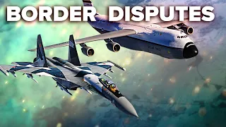 Russian SU-27 Flanker Intercept US C-5 Galaxy Near The Border | DCS World