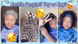 🤨Flawless Sleek High Barbie Ponytail On Thick Natural Hair | NO HEAT | NO FLAKES Ft.@UlaHair
