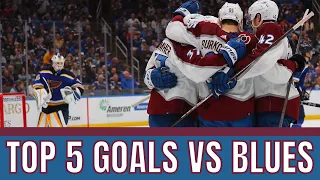 Top 5 Avalanche Goals Vs Blues in Round 2