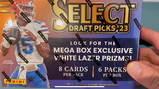 2023 Select Draft Picks Football Mega Boxes Review!  SP and Numbered Hits!