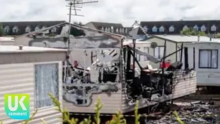 Horror pictures show destroyed caravan where baby girl died in holiday park fire tragedy | brex...