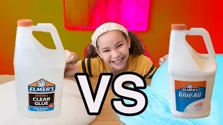 1 GALLON OF ELMER'S GLUE ALL VS 1 GALLON OF ELMER'S CLEAR GLUE GIANT SLIMES