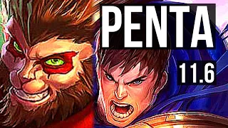 WUKONG vs GAREN (TOP) | Penta, 2.4M mastery, 12/1/1, 1600+ games, Legendary | EUW Diamond | v11.6