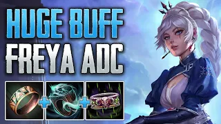 HUGE NEW FREYA BUFF! Freya ADC Gameplay (SMITE Conquest)