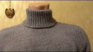 Простой мужской свитер водолазка