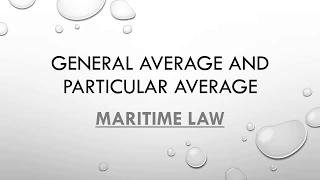 What is the difference between general average and particular average?