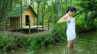 Full-video: 20 Days Building Cabin in the Bamboo Forest - Alone Determined from Start to Finish