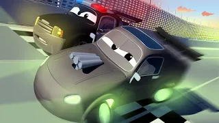 Patrol Policyjny - Obcy Pojazd Zaparkował na Placu Zabaw - Miasto Samochodów 🚓 🚒 Bajki Dla Dzieci