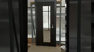 Дверь внутреннего открывания панель-панель под уголок. Панель с зеркалом ФЛЗ-193