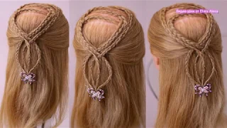 Причёска из косичек  Hair tutorial Peinado de trenzas