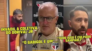 GABIGOL INVADE COLETIVA DO DORIVAL JR E EVERTON RIBEIRO DETONA SAMPAOLI