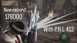 Resident evil 4 mercenaries village new record 178000 with P.R.L 412