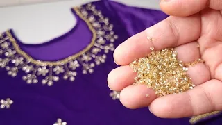 Hand Embroidery /ज़रदोज़ी Work से बनाएं Kurti का ख़ूबसूरत डिज़ाइन/ Velvet Zardosi Suit Design