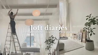 LOFT DIARIES 02. | paper pendant lights, closet set up & first few days settling in 🤍