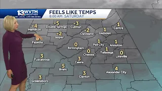 Wind chill advisories for Alabama as dangerously cold wind chills move in tonight through Saturday