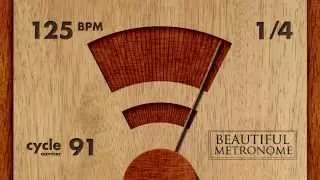 125 BPM 1/4 Wood Metronome HD