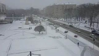 Snow in Kharkiv 09.01.2019 (TimeLapse 4x)