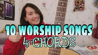 PLAY 10 WORSHIP SONGS | 4 CHORDS | WORSHIP TUTORIAL