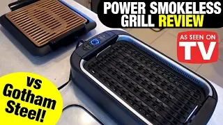 Power Smokeless Grill Review: VS Gotham Steel Smokeless Grill!