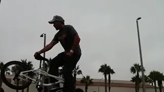 Funky chicken. old school Bmx trick