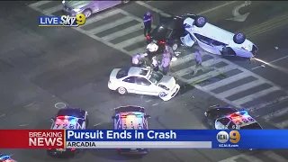 Suspect In Custody After High-Speed Pursuit In SGV Ends In Crash