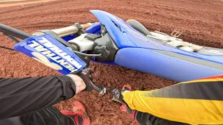 YZ250 at Ride Park 2024 with the new sections & a CRASH!!!