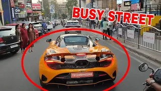 8 Crore's McLaren 750s in BUSY INDIAN Street | Public REACTION | Bangalore