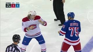 NHL Fight - Canadiens @ Rangers - Pezzetta vs Reaves - 16/11/2021