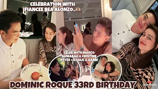 DOMINIC ROQUE 33RD BIRTHDAY WITH FIANCEE BEA ALONZO 😍 CELEBRATION WITH CRISTINE & MARCO GUMABAO