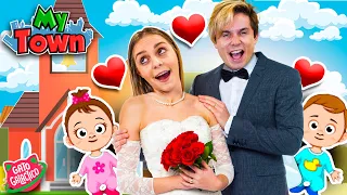 O ROMANCE DE RONI E LUNA NO MY TOWN !!! | Gato Galactico