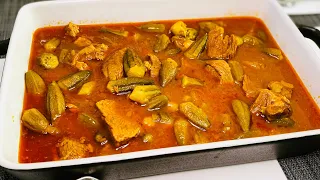 Super easy Okra stew | Okra stew recipe | خورش بامیه