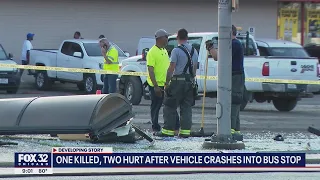 1 killed, 2 hurt after vehicle crashes into Calumet City bus stop