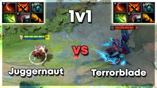 Juggernaut vs Terrorblade with Full items | Level 30 Dota 2 1v1 | Who Will Win?