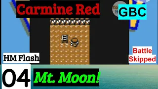 Pokemon Carmine Red Part 4 Mt. Moon & HM Flash | GBC Rom Hack