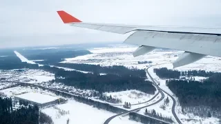 Момент жёсткой посадки самолёта Utair в аэропорту Усинска