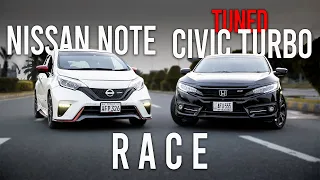 TUNED CIVIC TURBO RS vs NISSAN NOTE NISMO | DRAG RACE